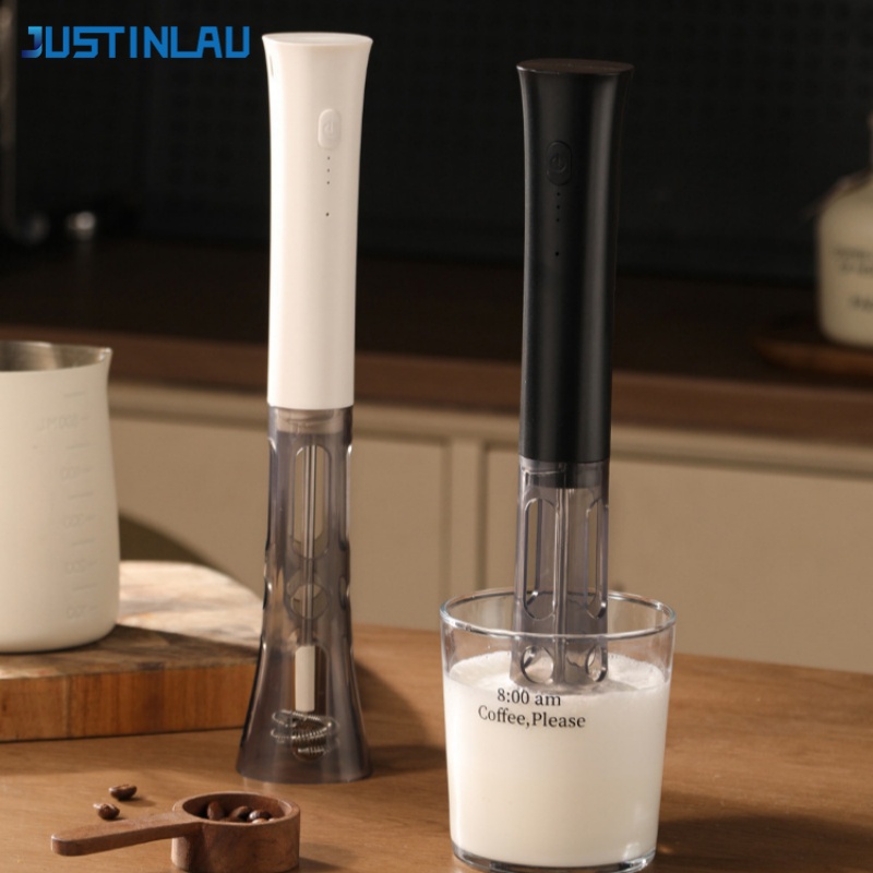 Electric Milk Frother Handheld - JUSTINLAU Schiumatore elettrico portatile per latte,