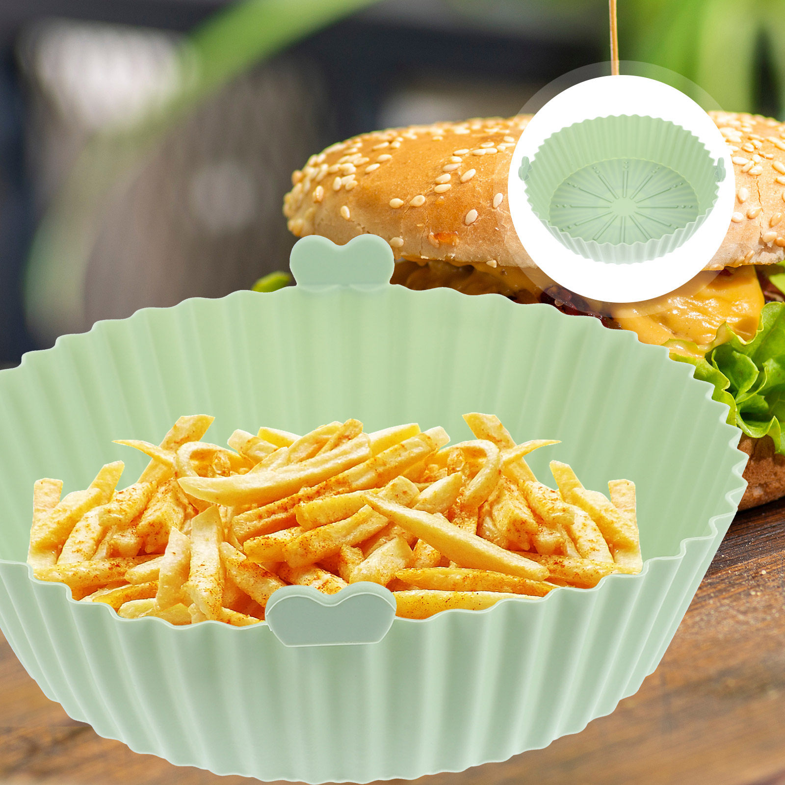 Air Fryer Silicone Pot Liner - Tappetino per friggitrice ad aria, rivestimento